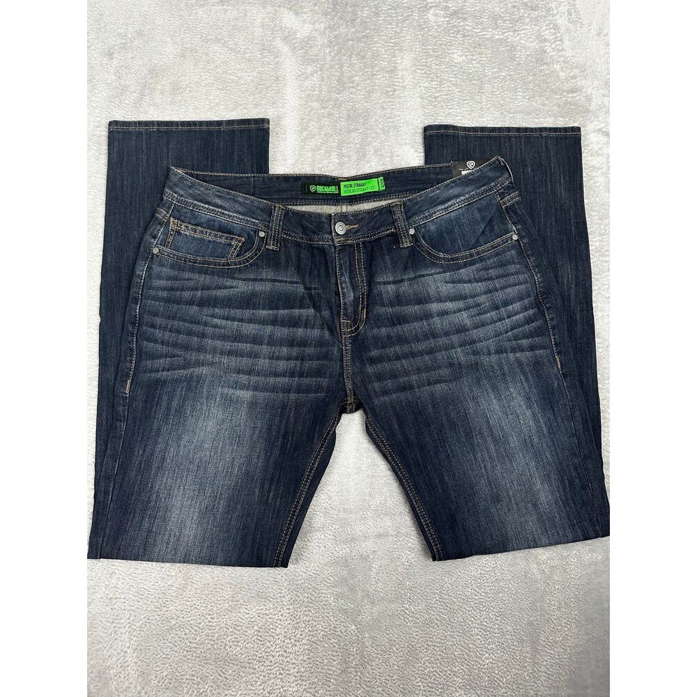 Rock and Roll Denim Pistol Regular Fit Straight Leg Jeans 42x38 Western Country